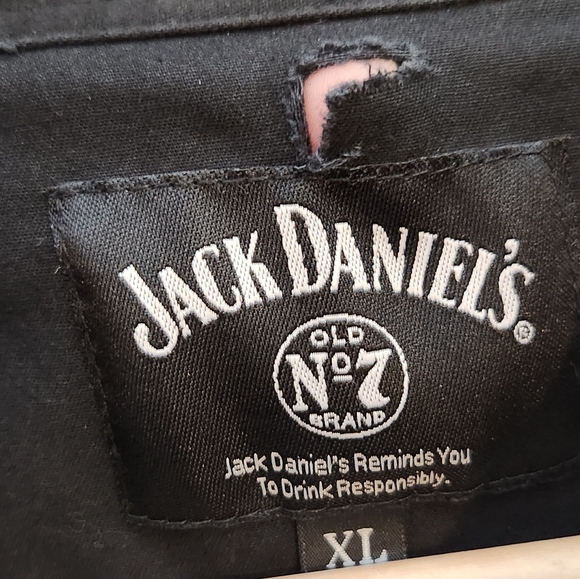 JACK DANIELS BLACK MENS XL LONG SLEEVE BUTTON UP SHIRT OLD NO.7 - Picture 7 of 9